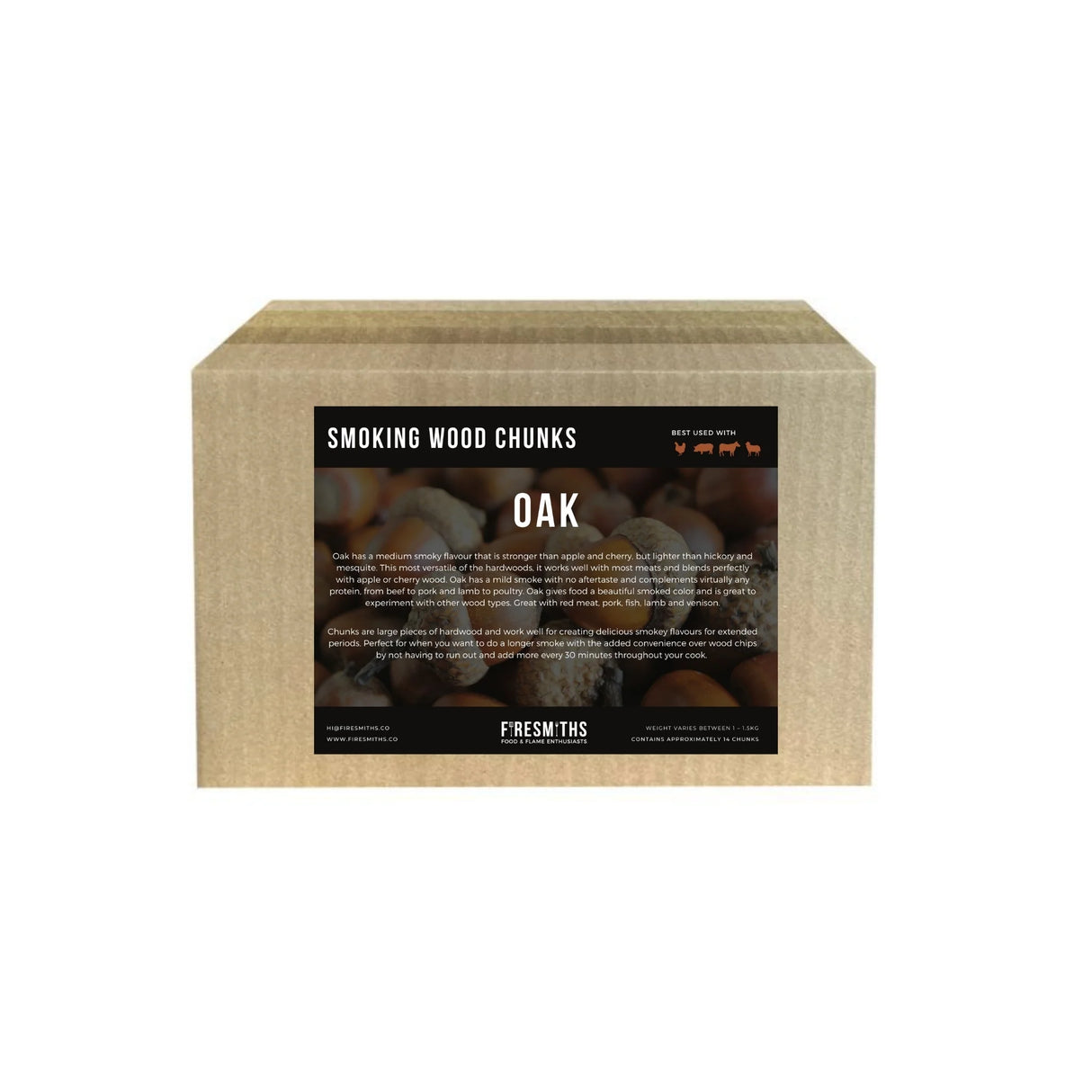 Firesmiths Oak Smoking Wood Chunks