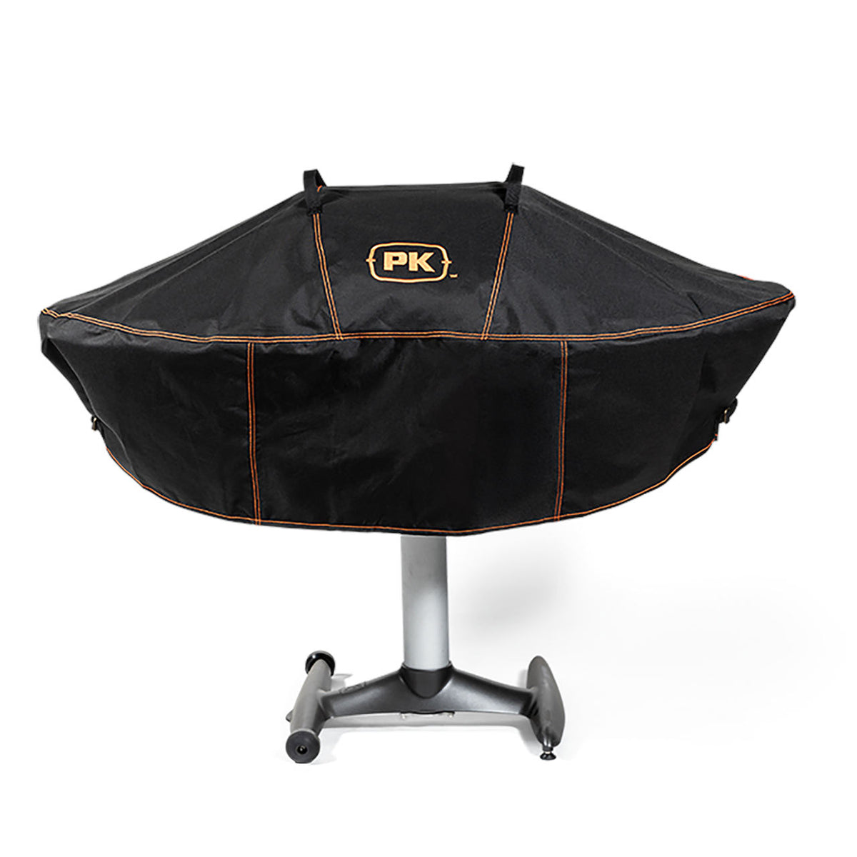 Heavy-duty weather-resistant Firesmiths PK Series grill cover designed to protect your charcoal grill from rain, dust, UV exposure, and outdoor elements while ensuring a secure fit.