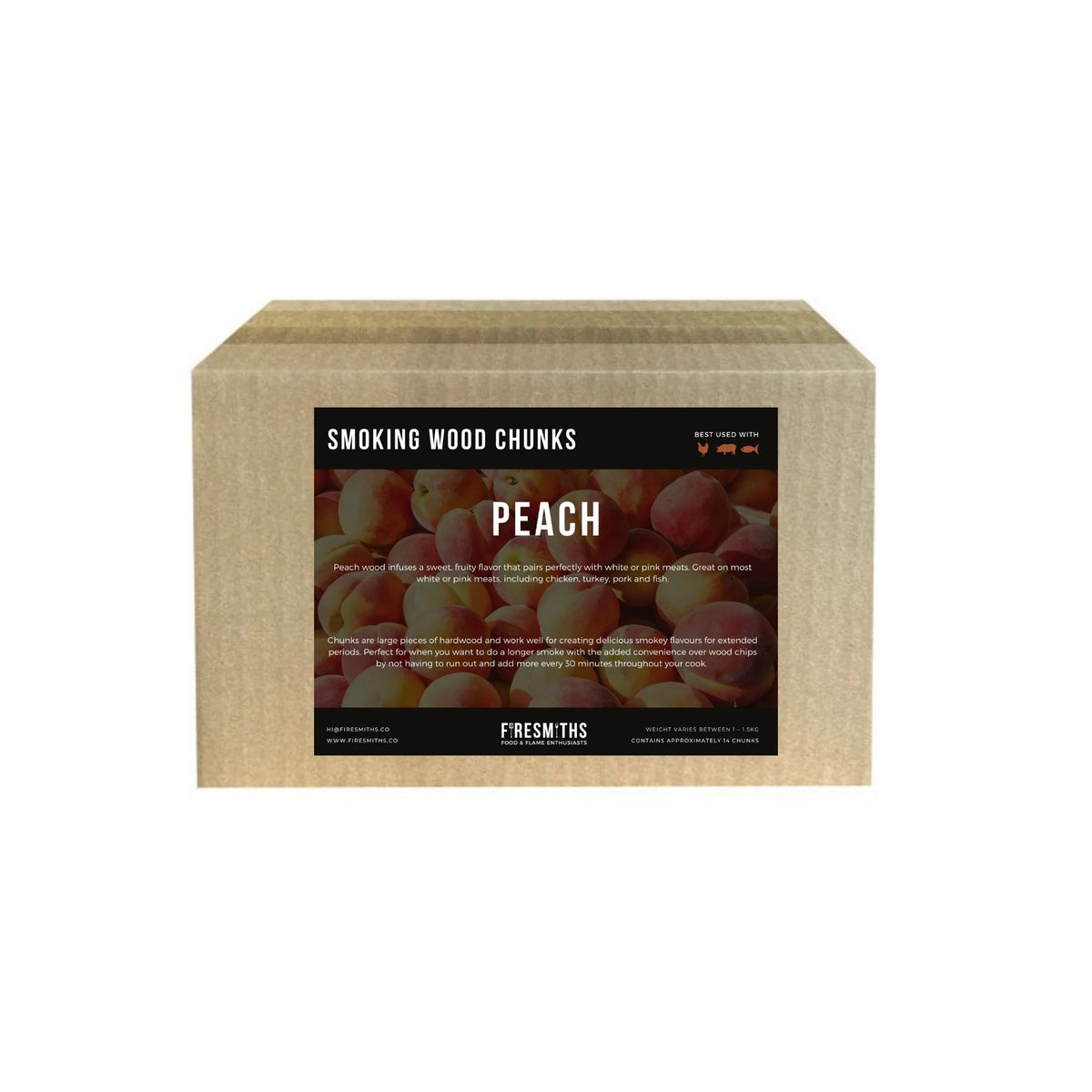 Firesmiths Peach Smoking Wood Chunks