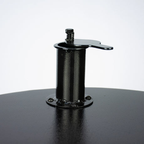 Close-up of the Firesmiths adjustable smoke vent and chimney damper on a Hero Smoker & Grill, allowing precise airflow control for consistent wood-fired smoking and grilling temperatures.