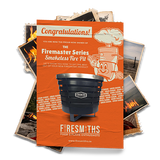 Firesmiths Hero Smoker & Grill welcome guide featuring all available colour options, the Smithy mascot, and helpful information to get the best performance from your new smoker and grill.