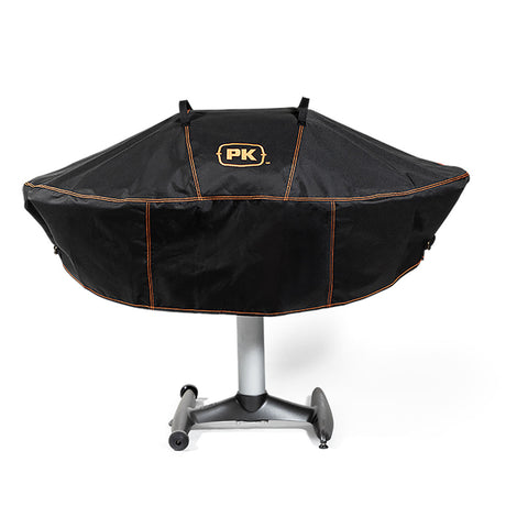 Heavy-duty weather-resistant Firesmiths PK Series grill cover designed to protect your charcoal grill from rain, dust, UV exposure, and outdoor elements while ensuring a secure fit.