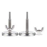 Firesmiths stainless steel BBQ temperature probe mounting kit with adjustable threaded fittings, wing nut, and washer for secure installation on smokers, grills, and outdoor cooking equipment.